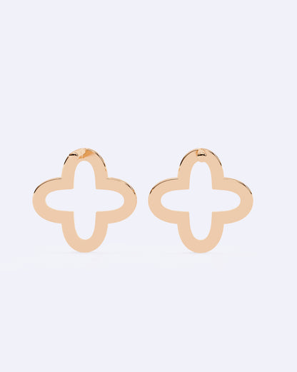 Bloom Outline Diamond Stud