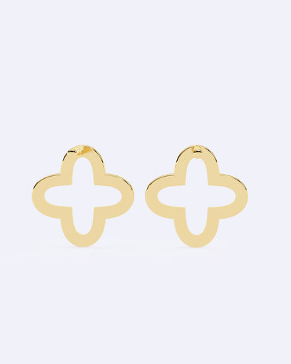 Bloom Outline Diamond Stud
