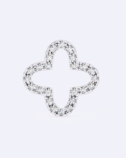Bloom Outline Diamond Stud