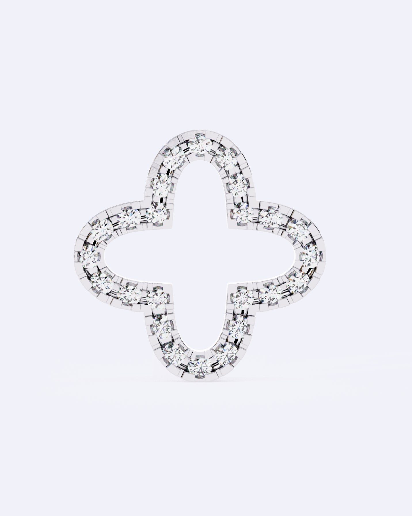 Bloom Outline Diamond Stud