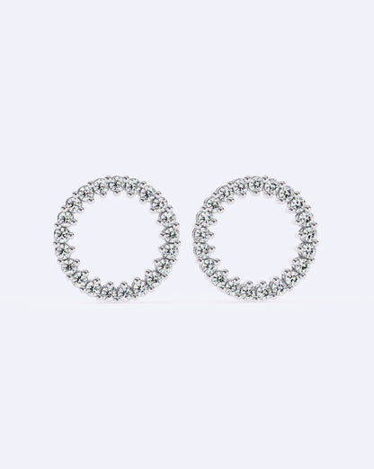 Halo Circle Diamond Studs