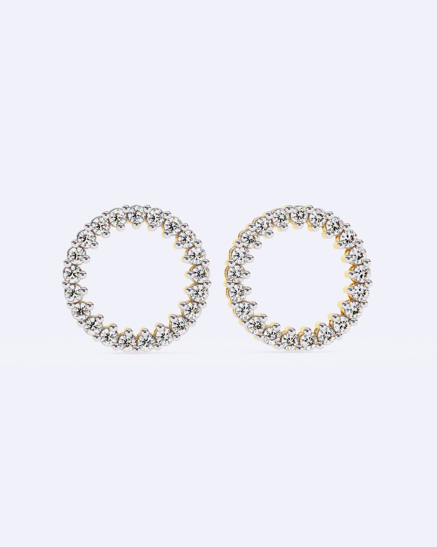 Halo Circle Diamond Studs
