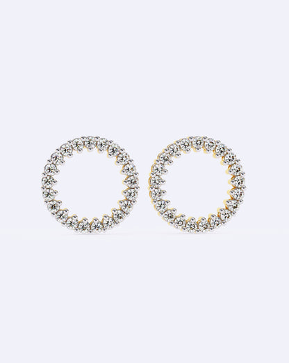 Halo Circle Diamond Studs