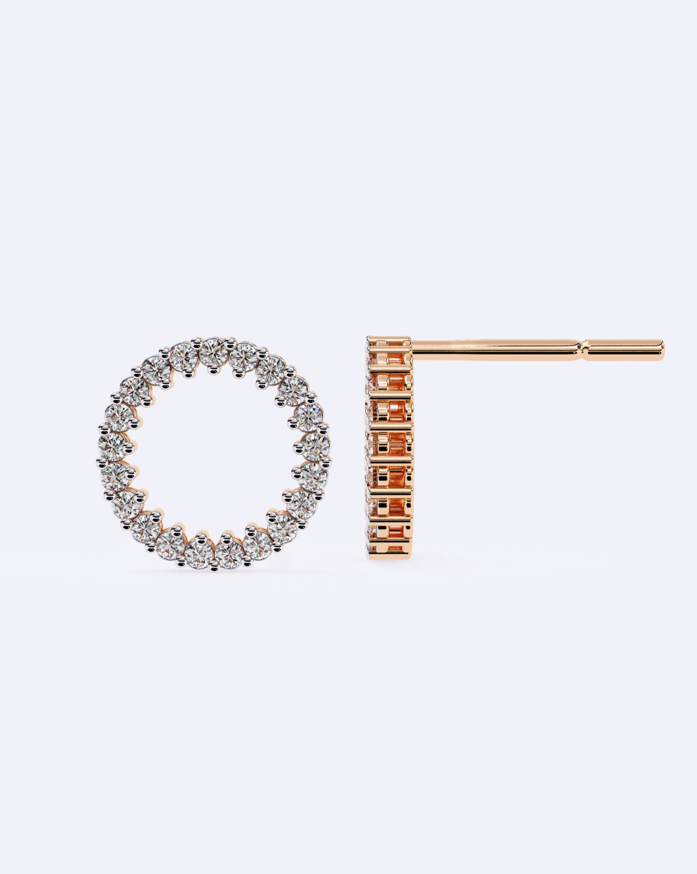 Halo Circle Diamond Studs