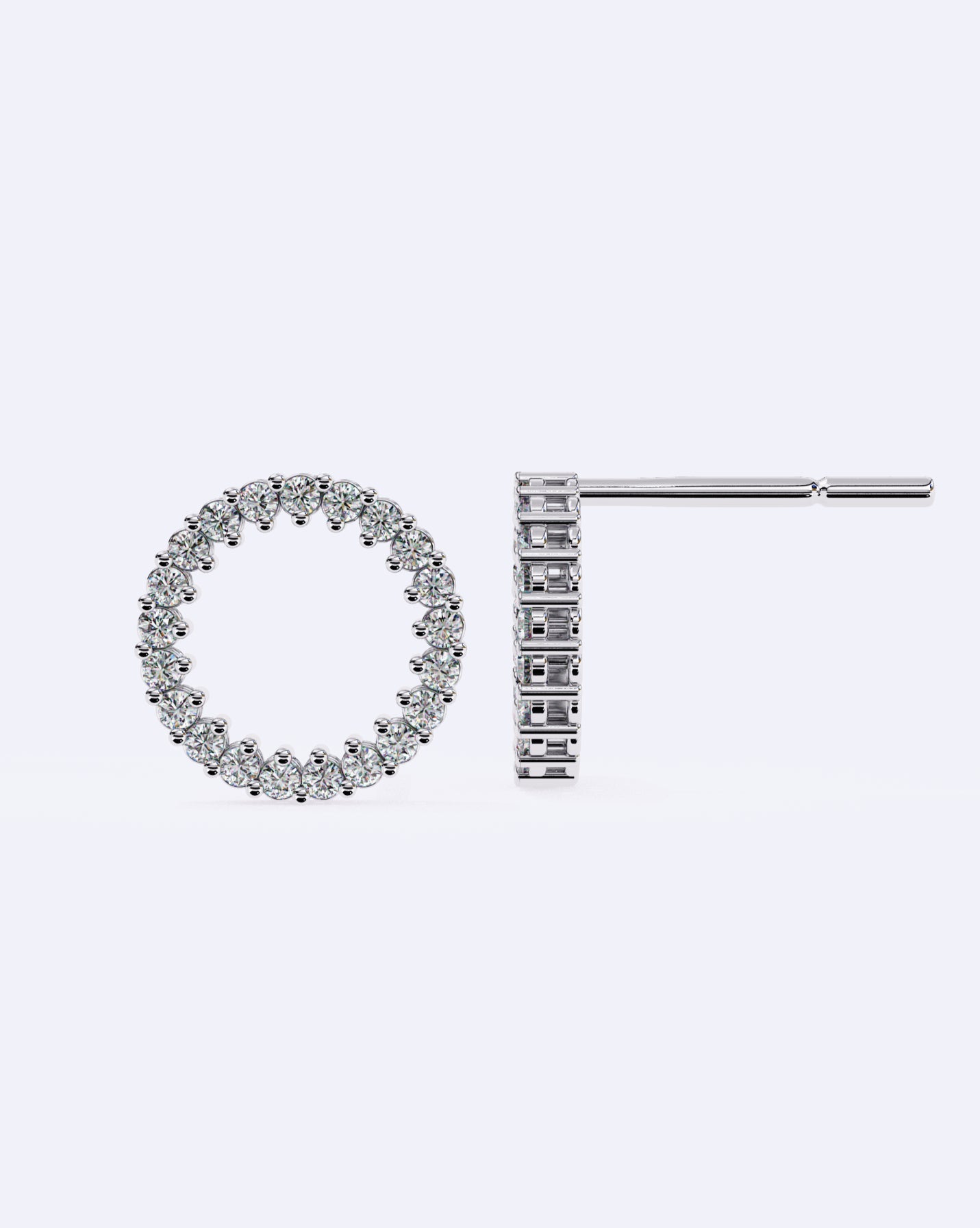 Halo Circle Diamond Studs