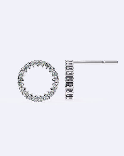Halo Circle Diamond Studs