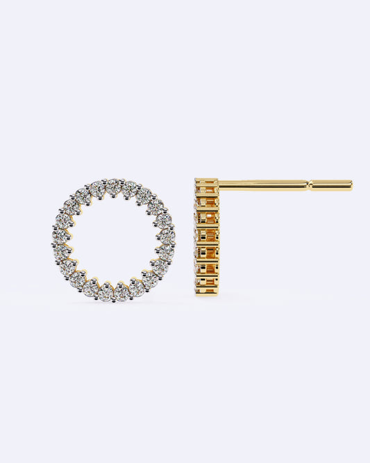 Halo Circle Diamond Studs