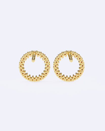 Halo Circle Diamond Studs