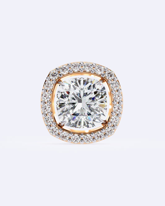 Cushion Halo Solitaire Studs