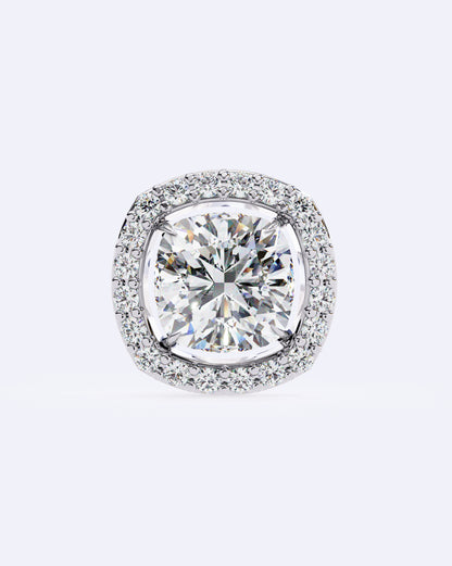 Cushion Halo Solitaire Studs