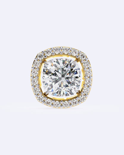 Cushion Halo Solitaire Studs