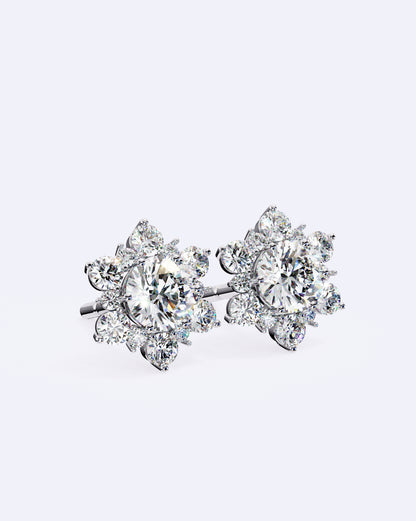 Winter Bloom Diamond Studs