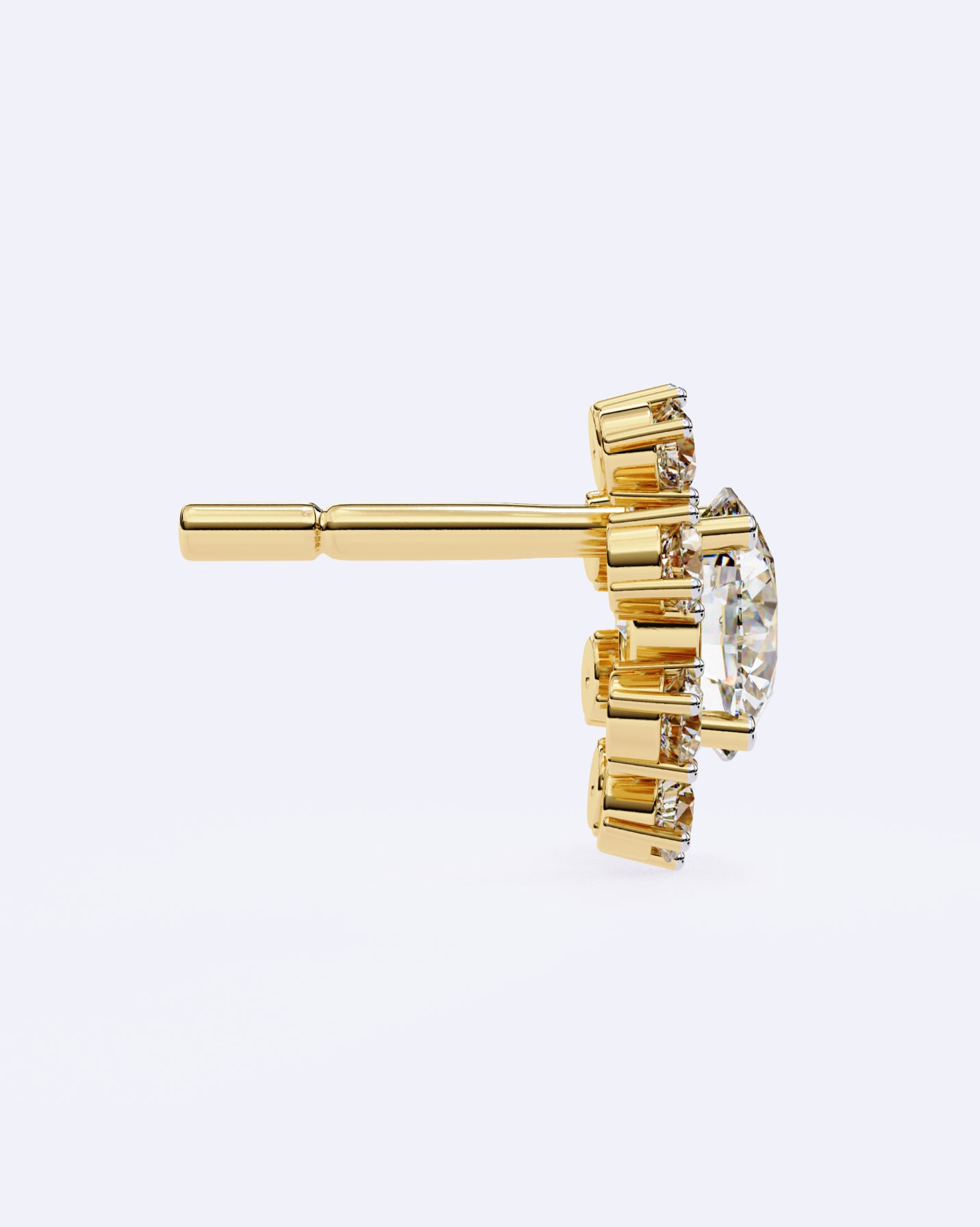 Structured Floral Sparkle Studs