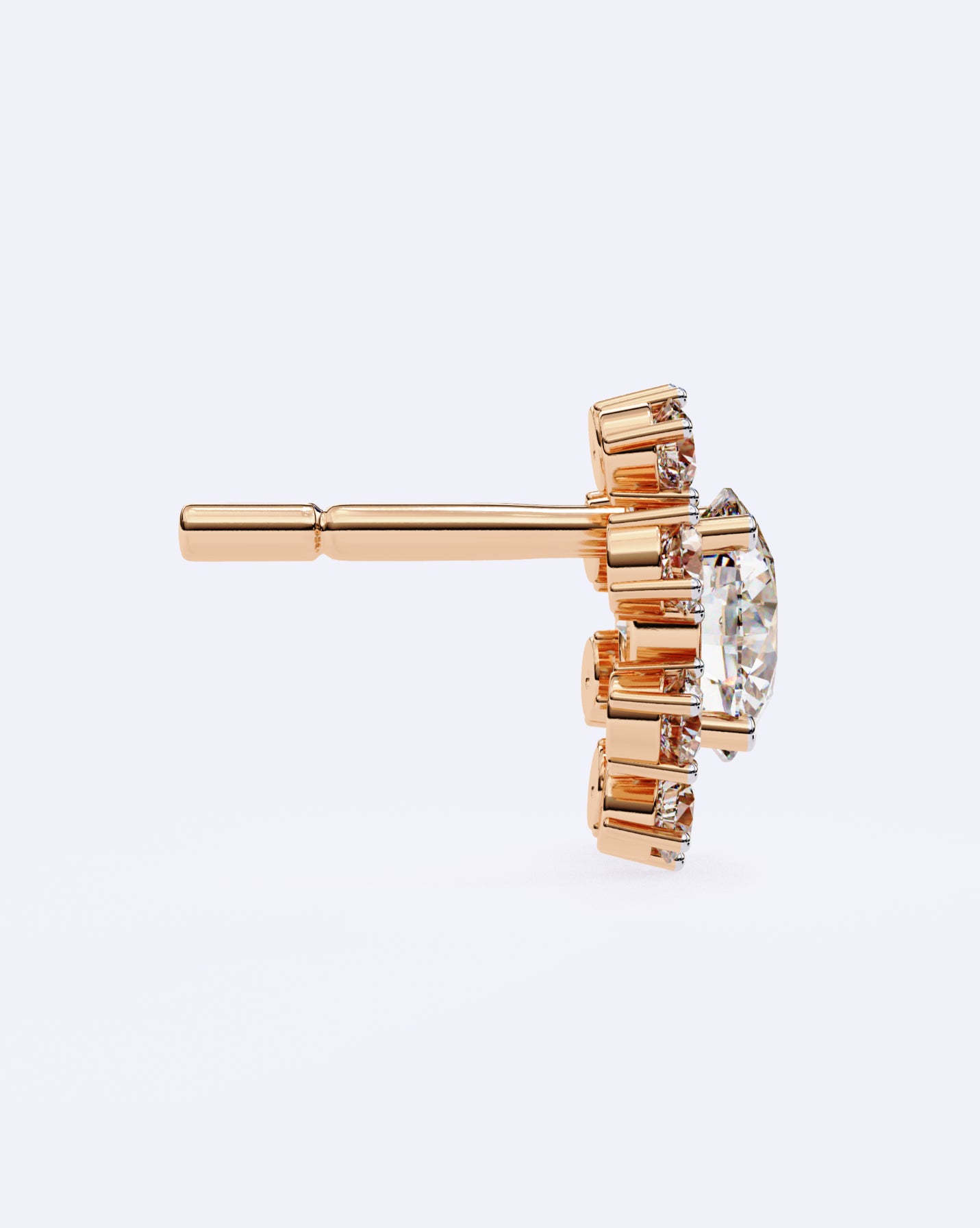 Structured Floral Sparkle Studs