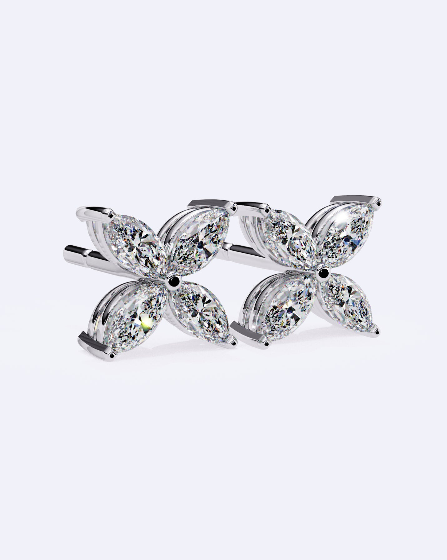 Marquise Petal Sparkle Studs