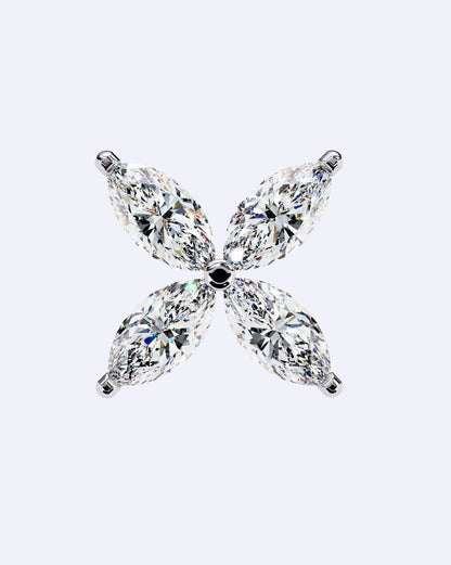 Marquise Petal Sparkle Studs