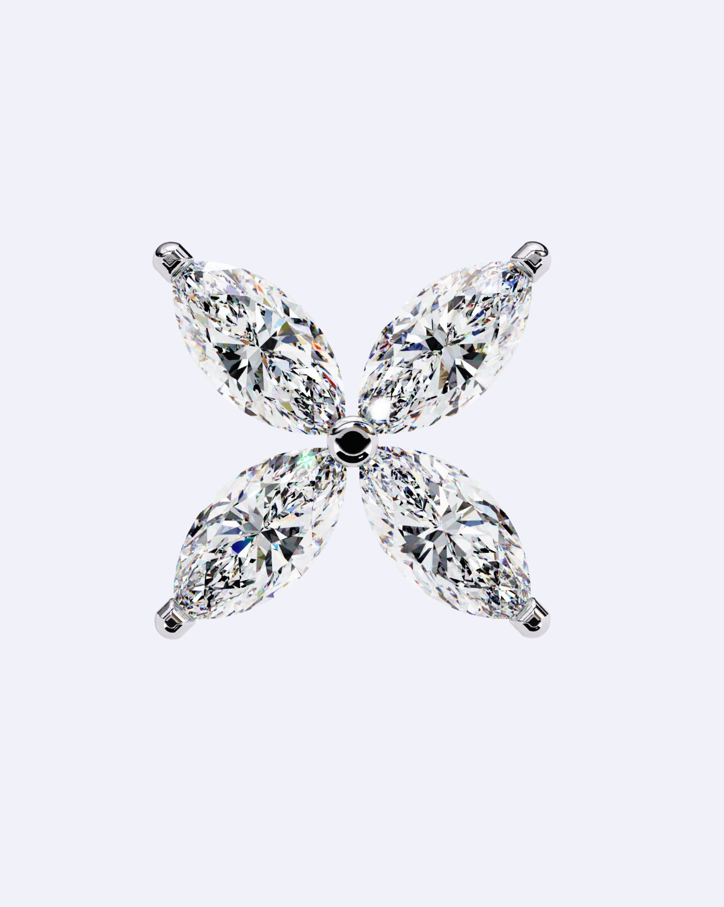 Marquise Petal Sparkle Studs