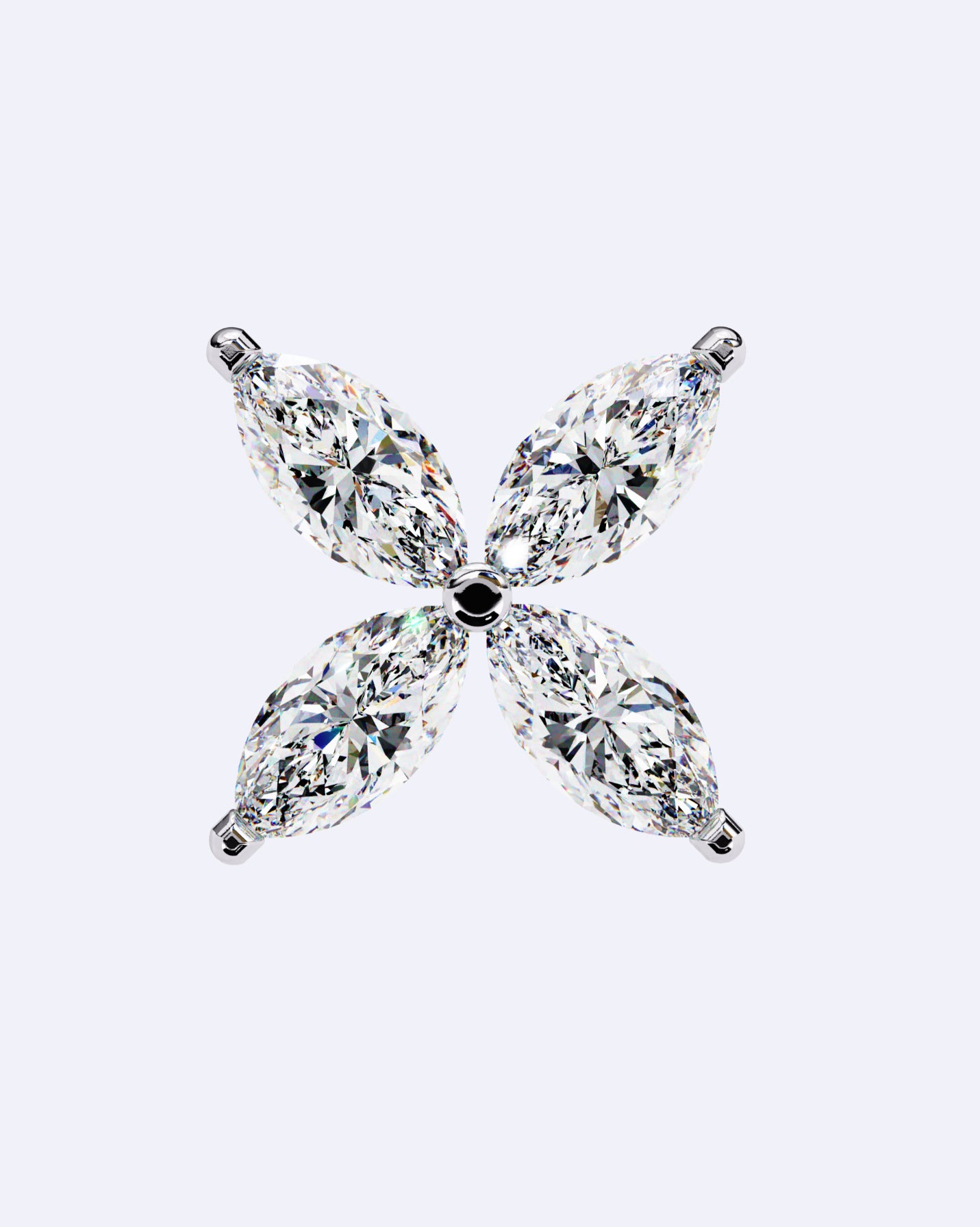 Marquise Petal Sparkle Studs