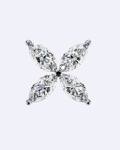 Marquise Petal Sparkle Studs