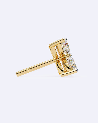 Marquise Petal Sparkle Studs