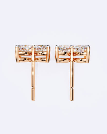 Marquise Petal Sparkle Studs