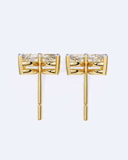 Marquise Petal Sparkle Studs