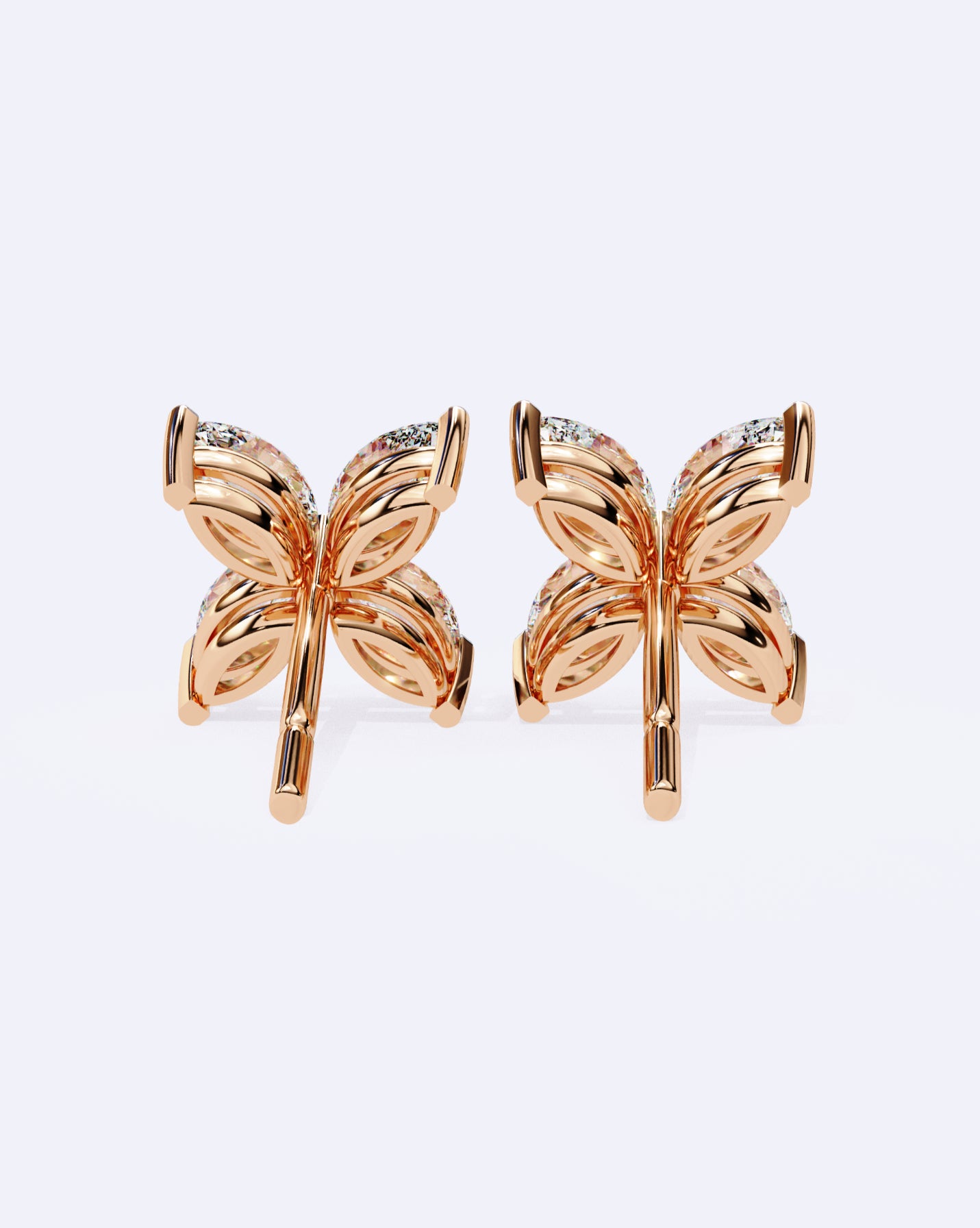 Marquise Petal Sparkle Studs
