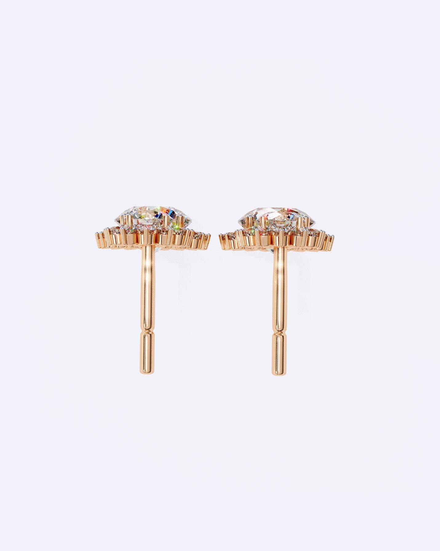 Halo Drop Diamond Earrings
