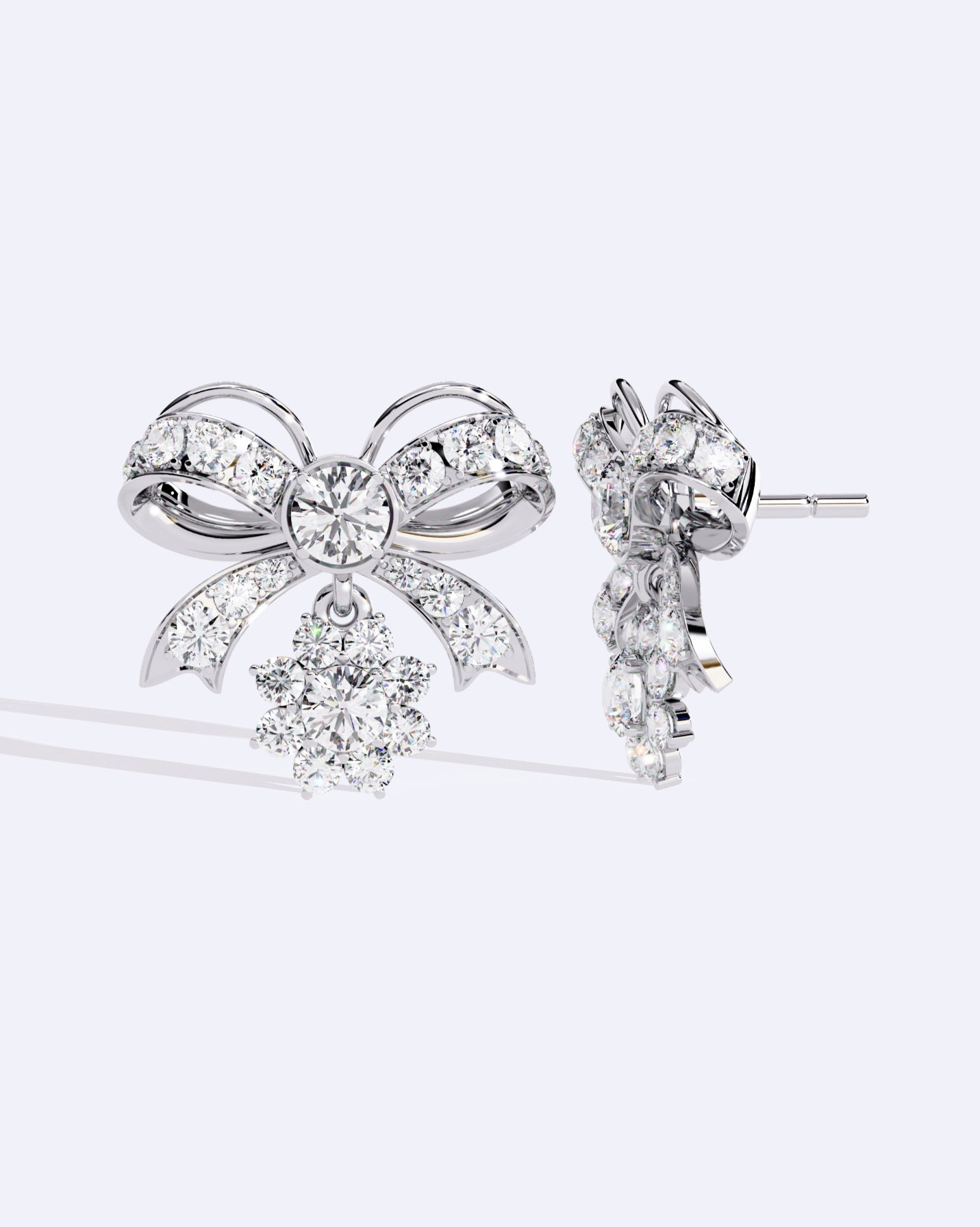 Graceful Bow Drop Earrings