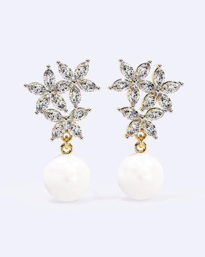 Floral Grace Diamond Drops