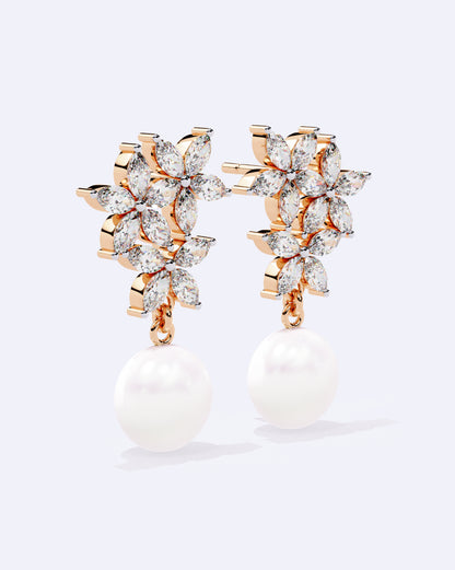 Floral Grace Diamond Drops