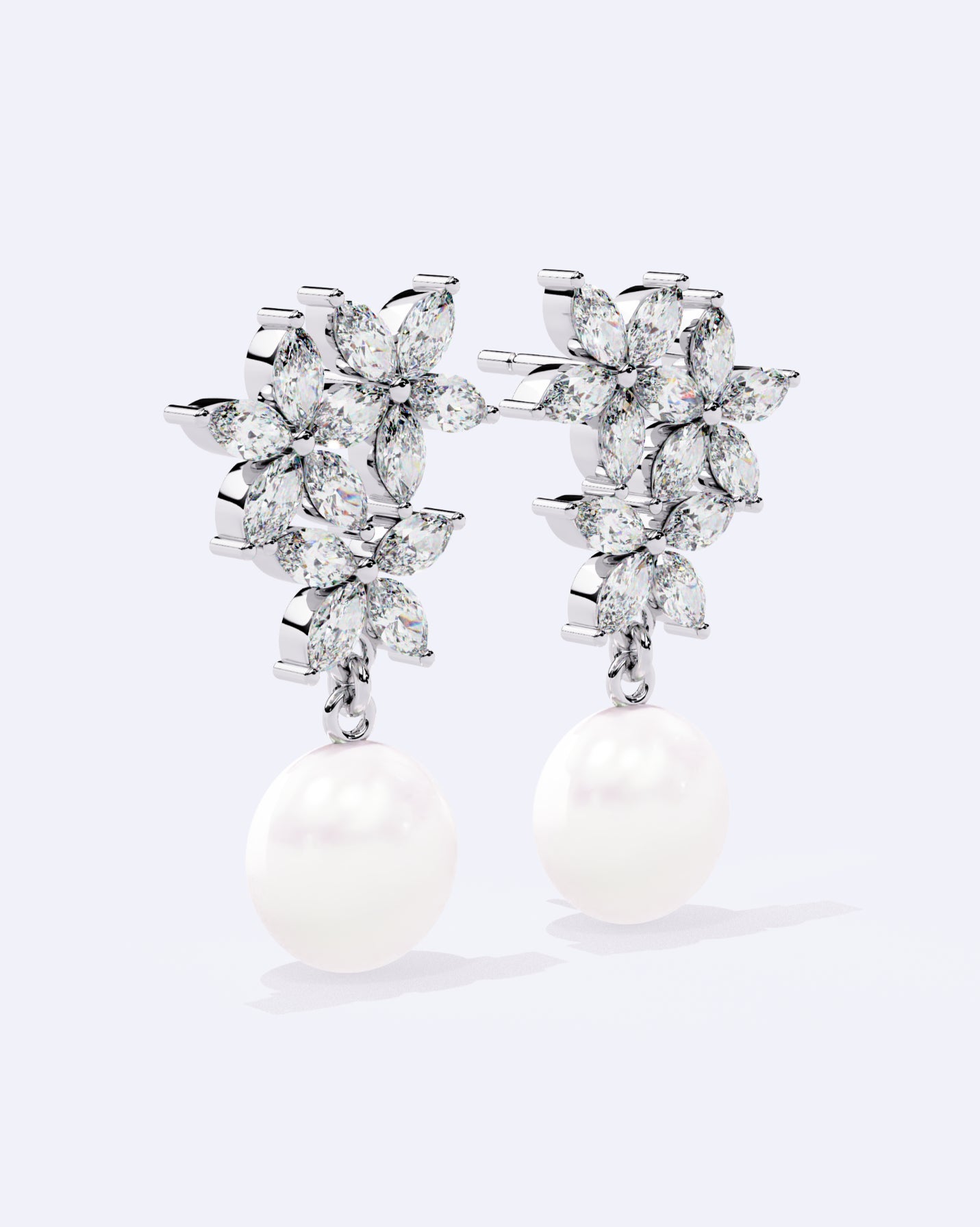 Floral Grace Diamond Drops