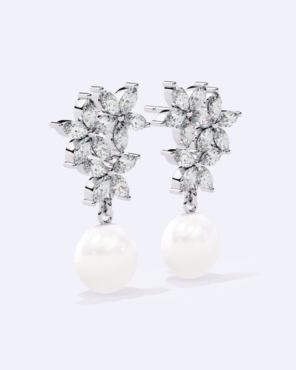 Floral Grace Diamond Drops