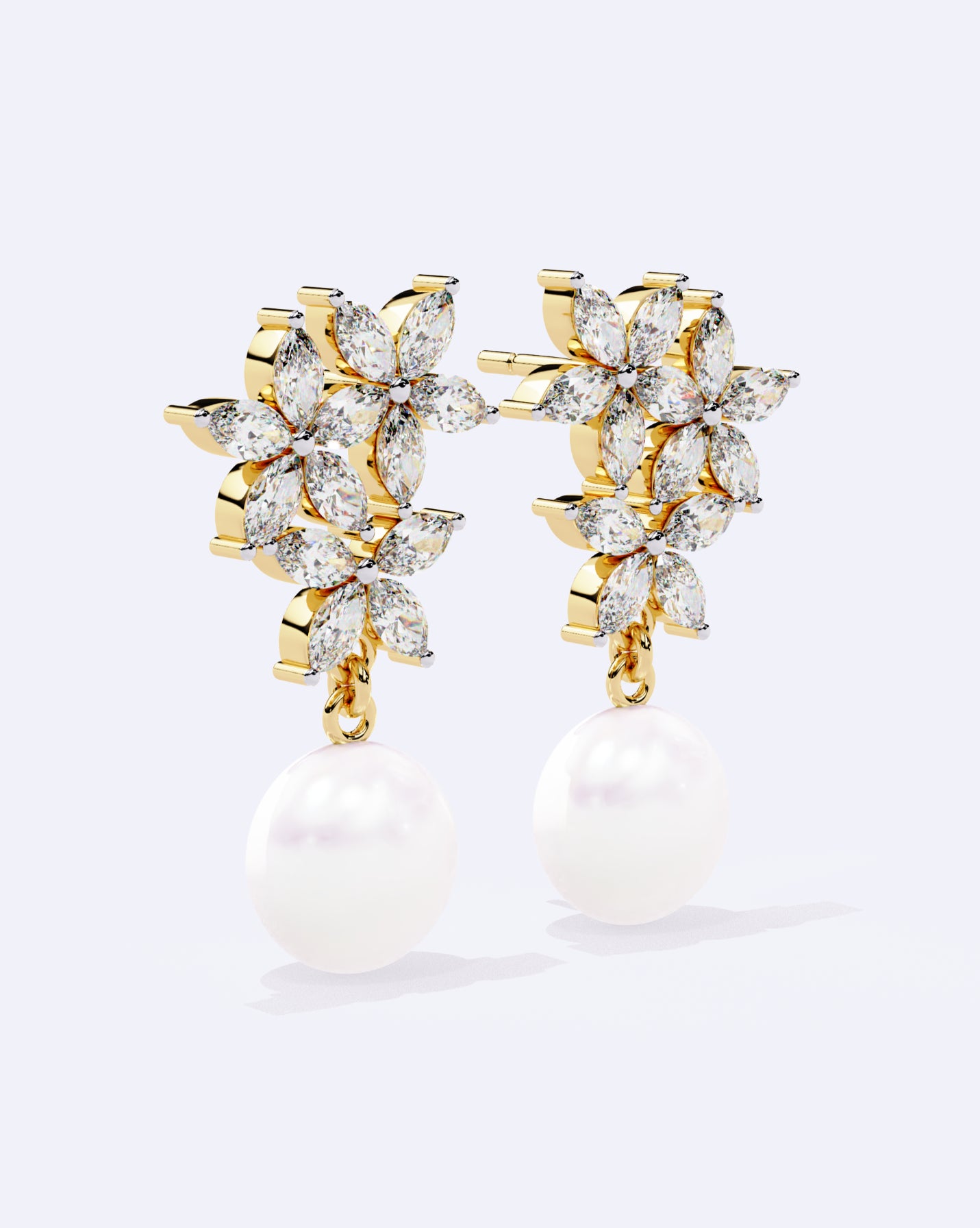 Floral Grace Diamond Drops