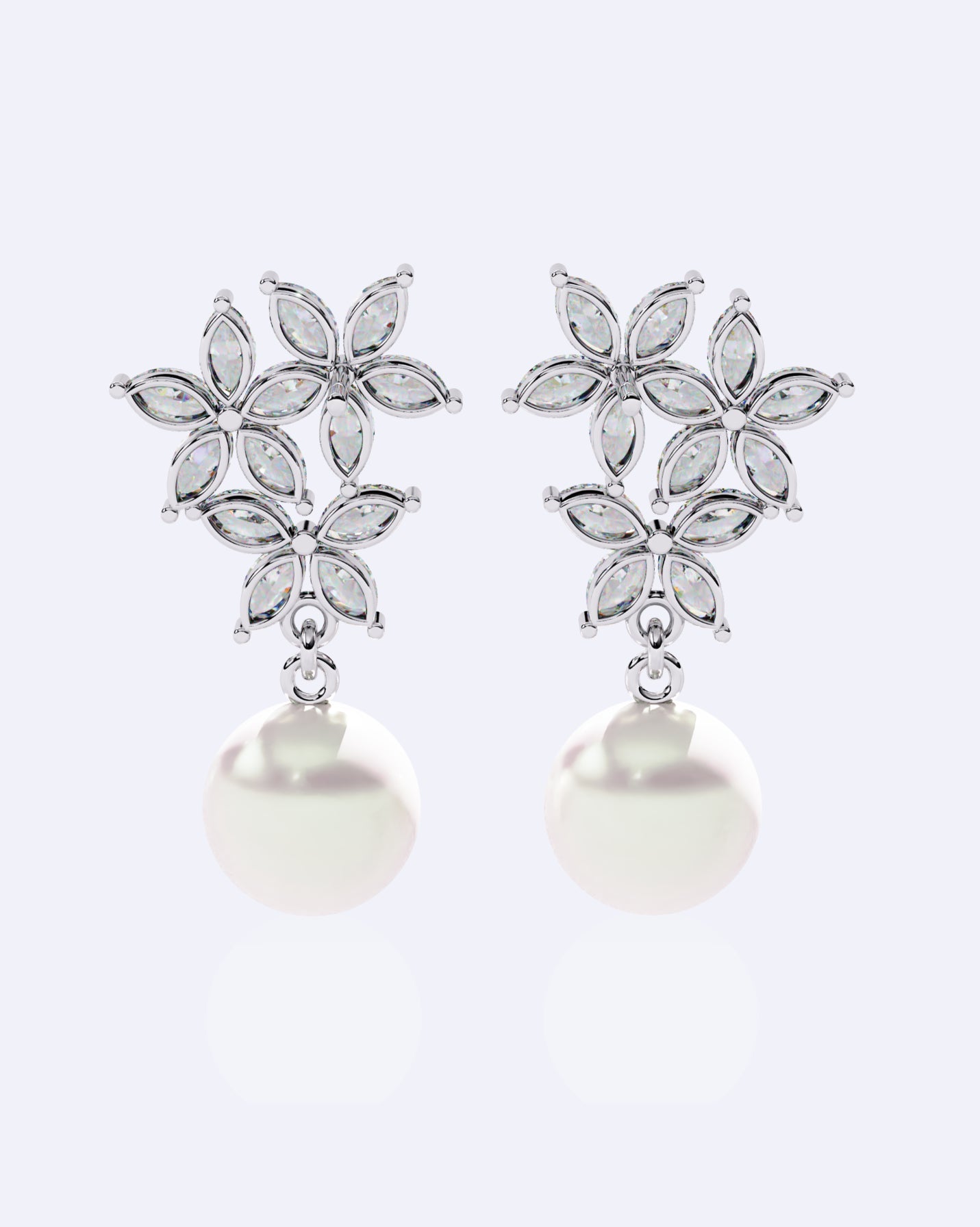 Floral Grace Diamond Drops