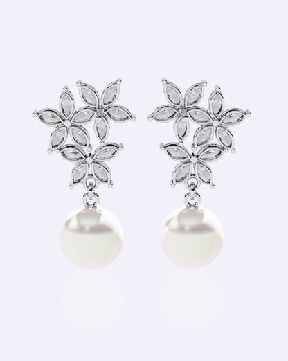 Floral Grace Diamond Drops