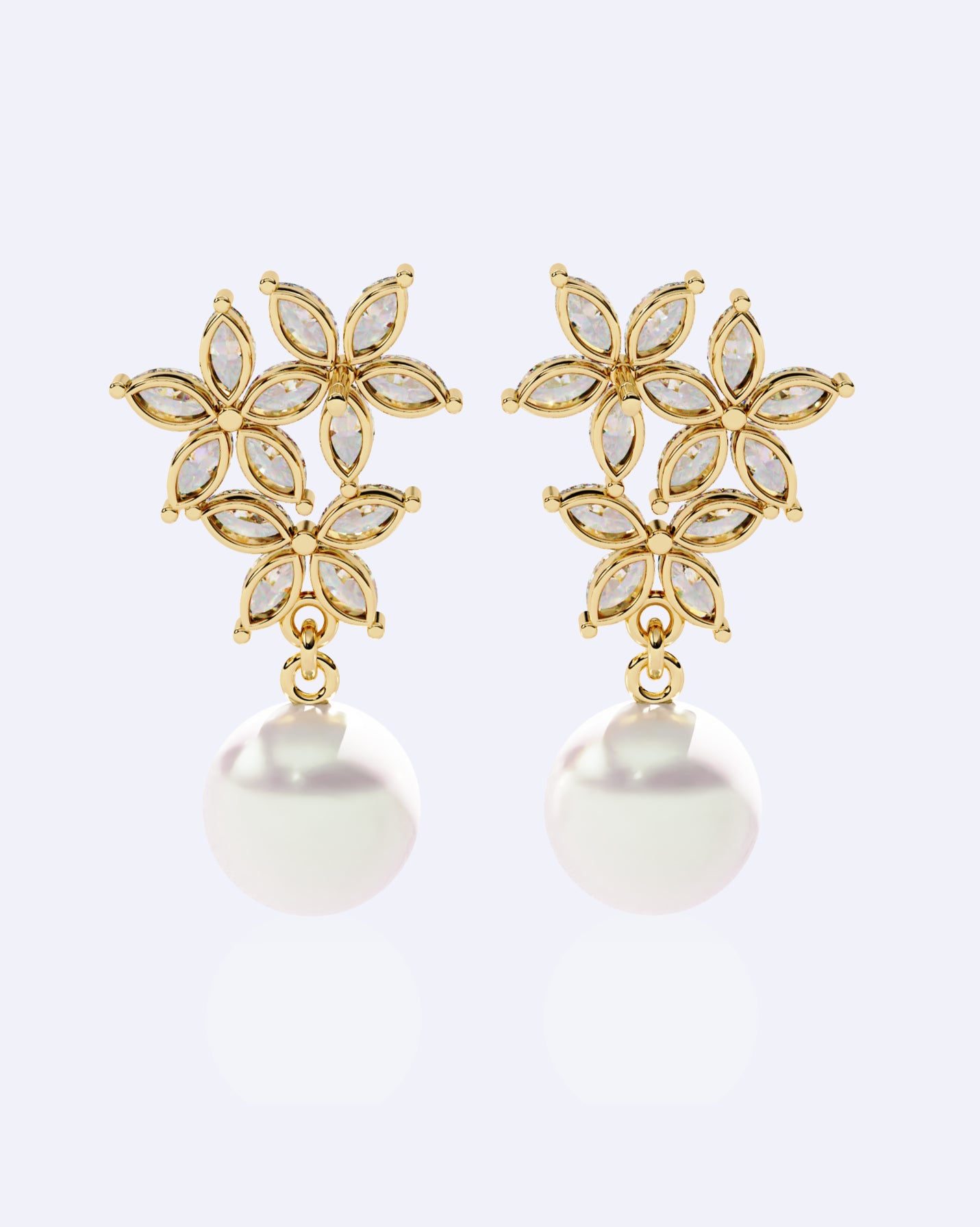 Floral Grace Diamond Drops