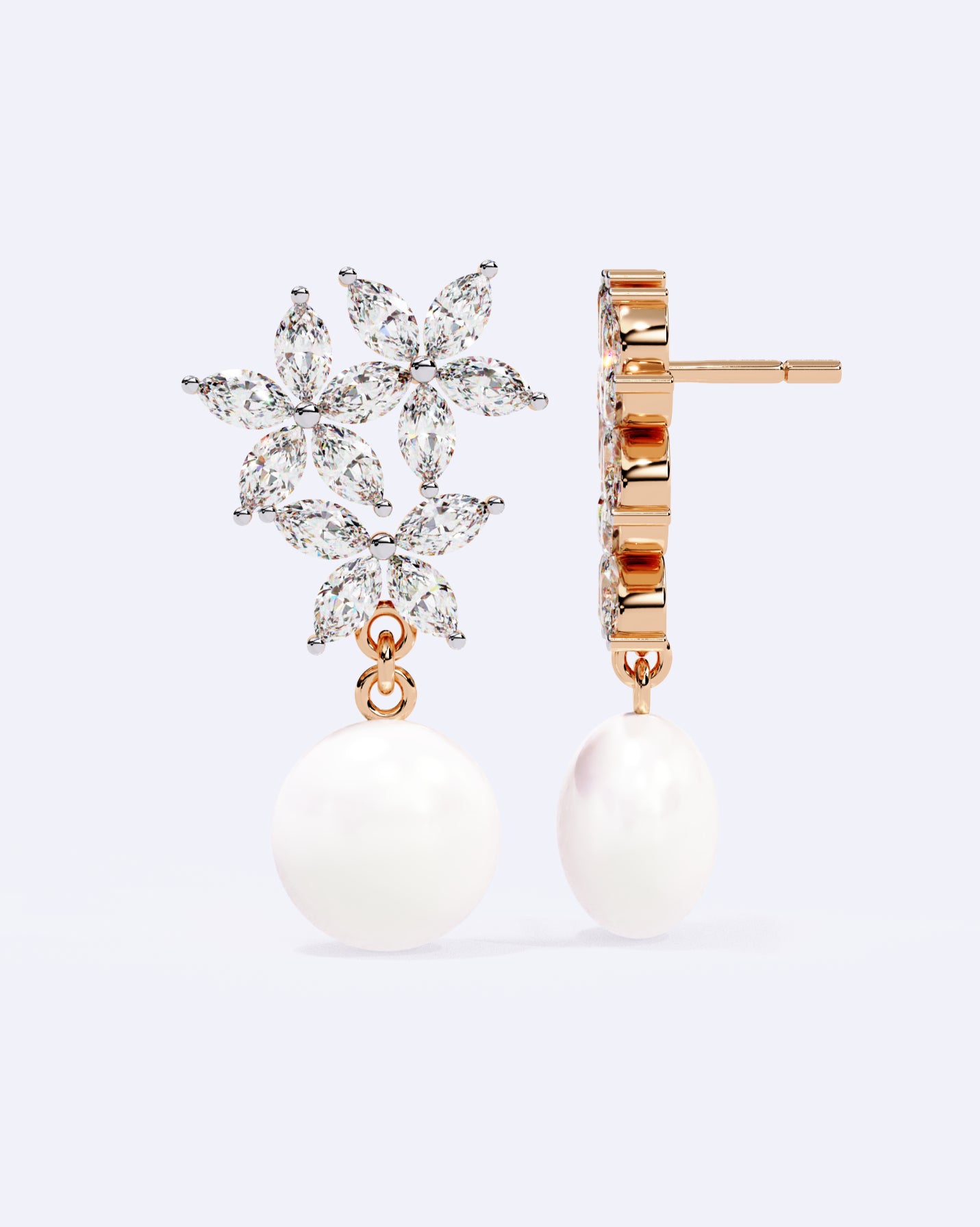 Floral Grace Diamond Drops