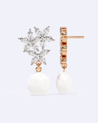 Floral Grace Diamond Drops