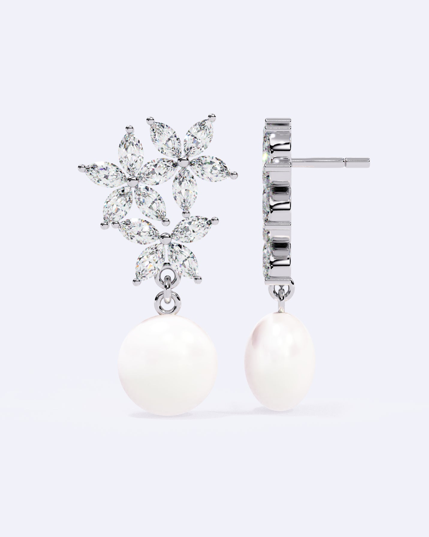 Floral Grace Diamond Drops