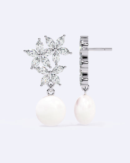 Floral Grace Diamond Drops