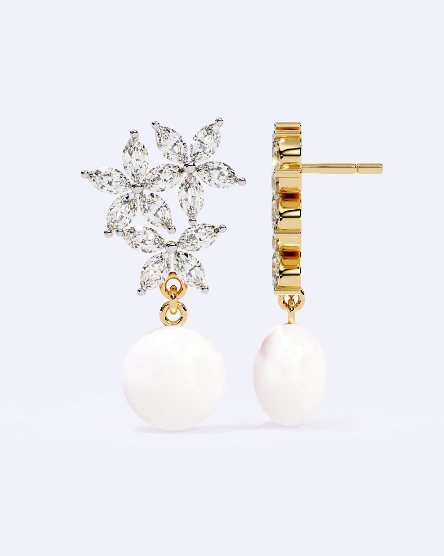 Floral Grace Diamond Drops