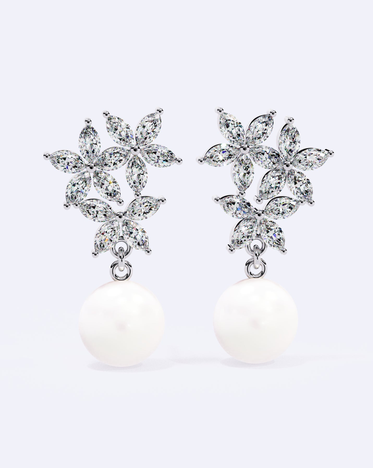 Floral Grace Diamond Drops