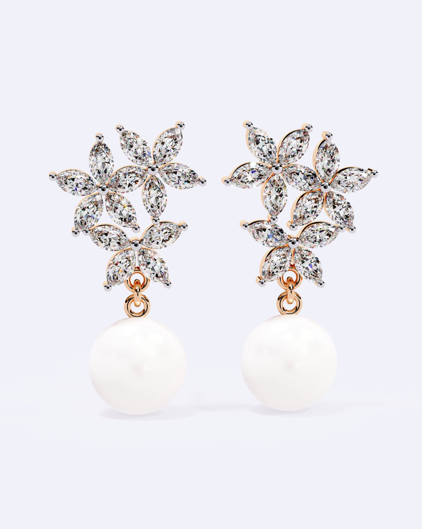 Floral Grace Diamond Drops