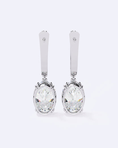 Elegant Single-Stone Hoop Earrings