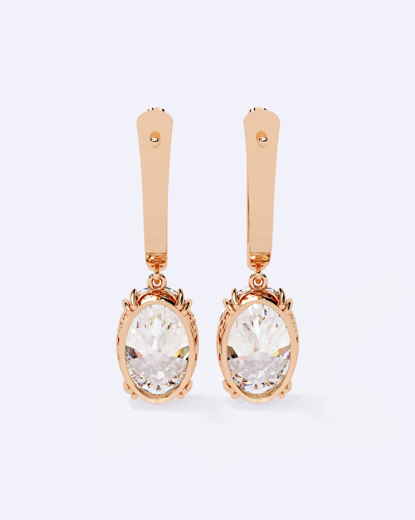Elegant Single-Stone Hoop Earrings