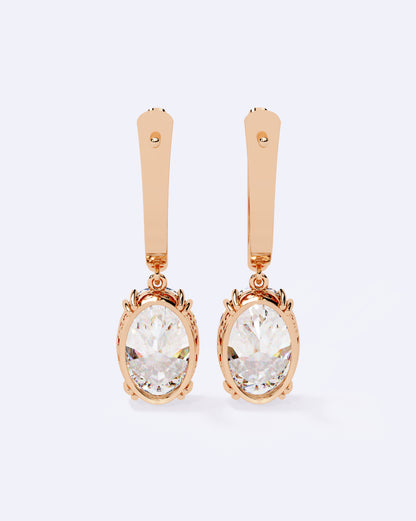 Elegant Single-Stone Hoop Earrings