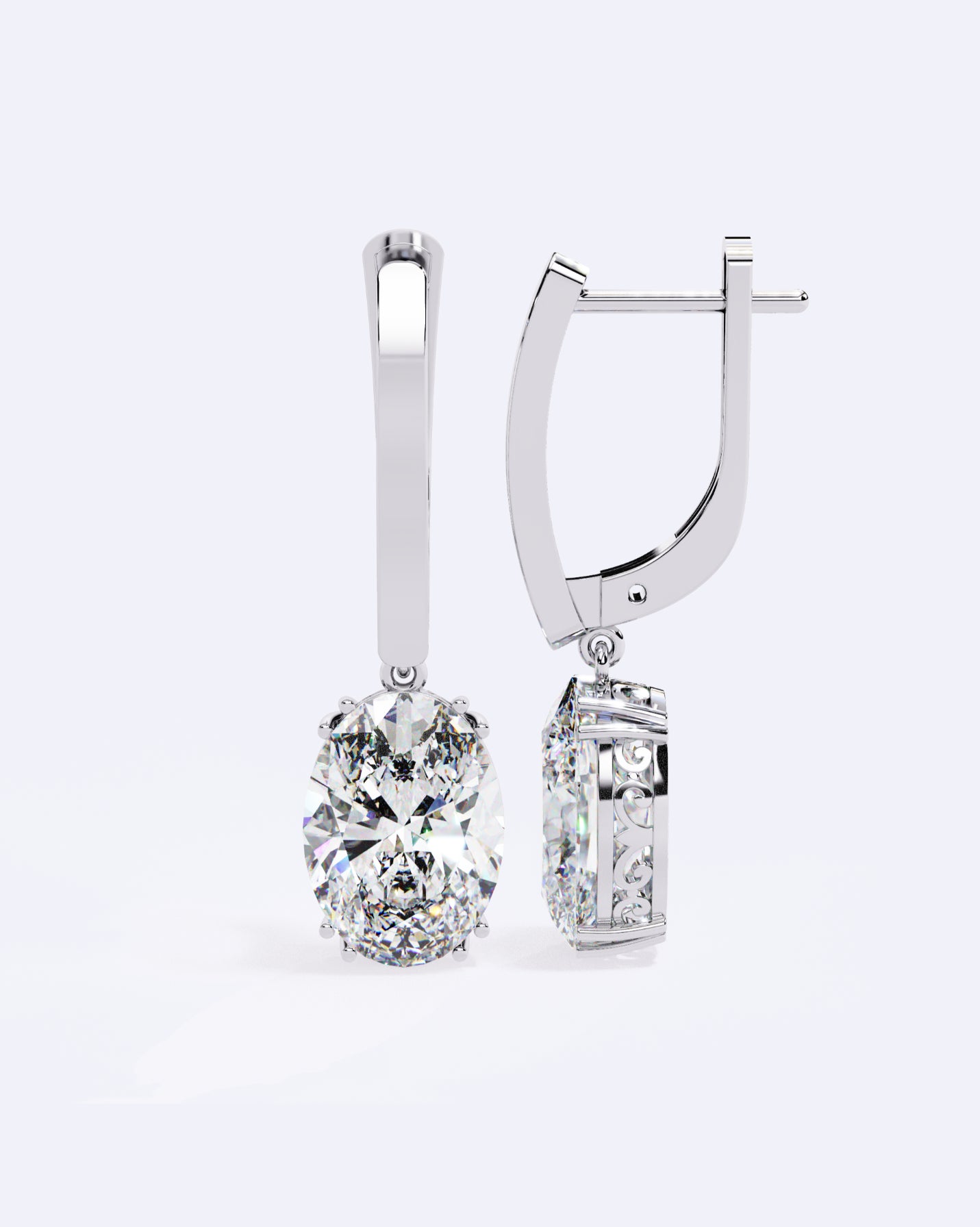 Elegant Single-Stone Hoop Earrings