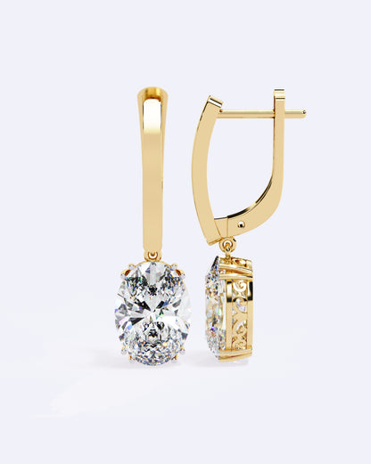 Elegant Single-Stone Hoop Earrings