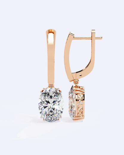 Elegant Single-Stone Hoop Earrings